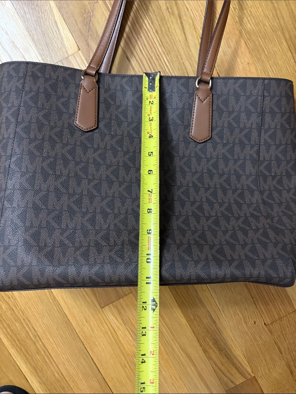 Michael Kors Brown and Cognac Signature Tote with Front Pocket